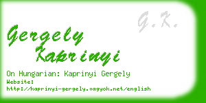 gergely kaprinyi business card